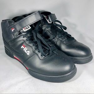 FILA Mens F-13 Athletic Shoe - Black/White/Red